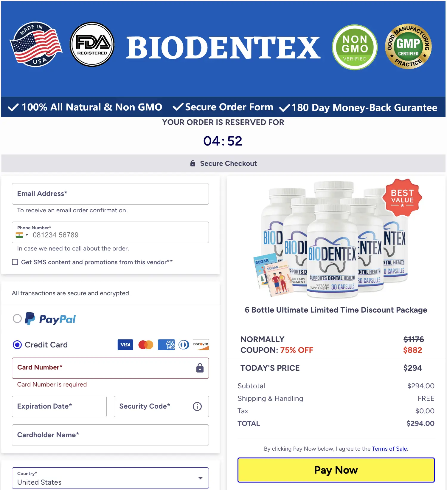 Biodentex bottle